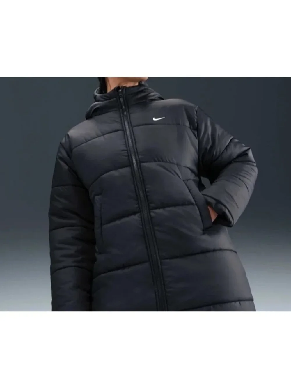 Nike NSW Therma-FIT Loose Hooded Parka Size Large Women Black HV4912-010